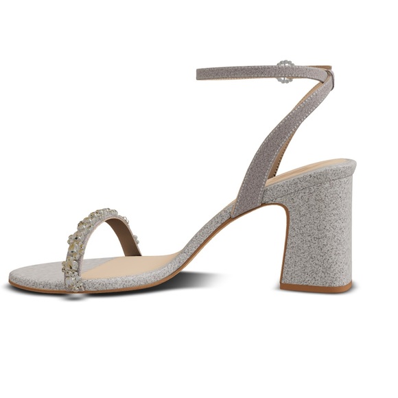 Jewel Badgley Mischka Odonna Embellished Ankle Strap Sandal, Gold: Size 7.5 - Picture 2 of 6